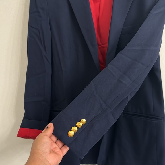 Lauren Ralph Lauren vintage navy and red blazer sz 12 - Picture 4 of 9